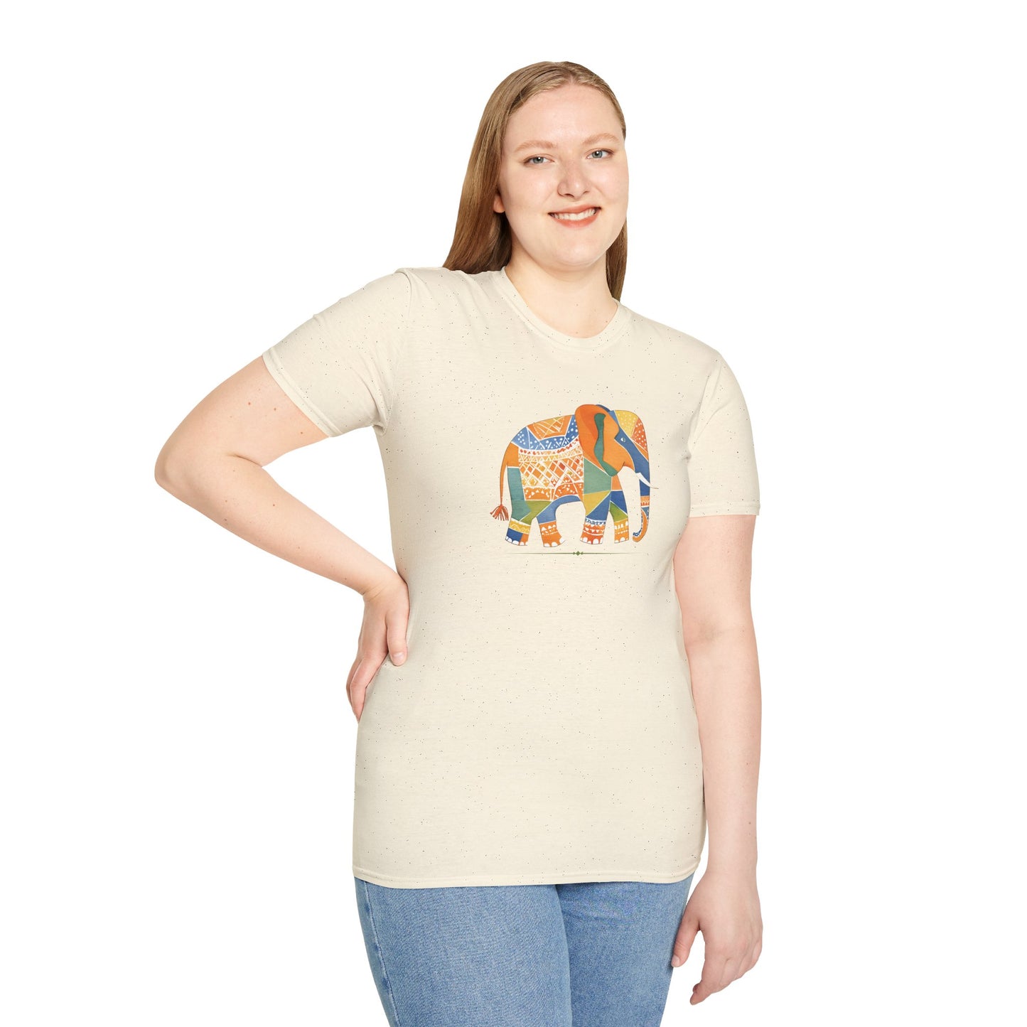 Colorful Geometric Elephant Tee