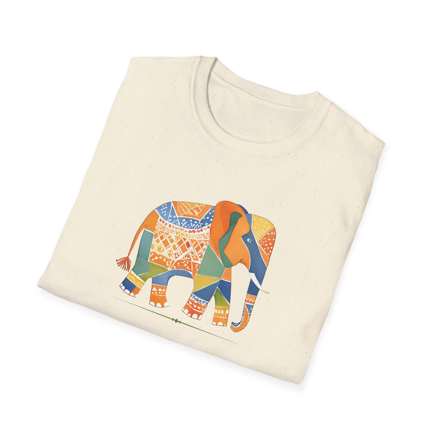 Colorful Geometric Elephant Tee