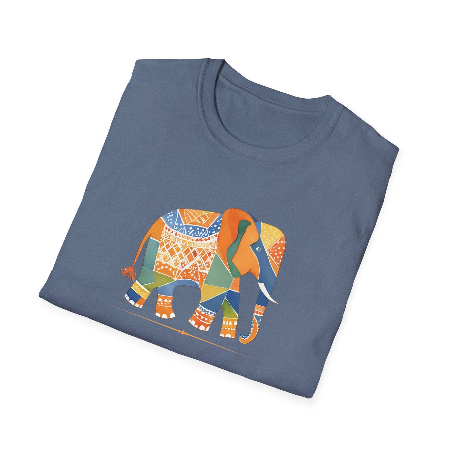 Colorful Geometric Elephant Tee