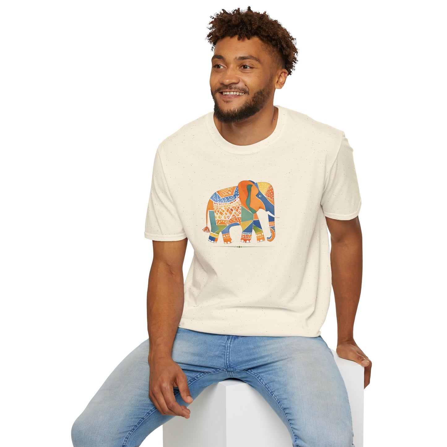 Colorful Geometric Elephant Tee