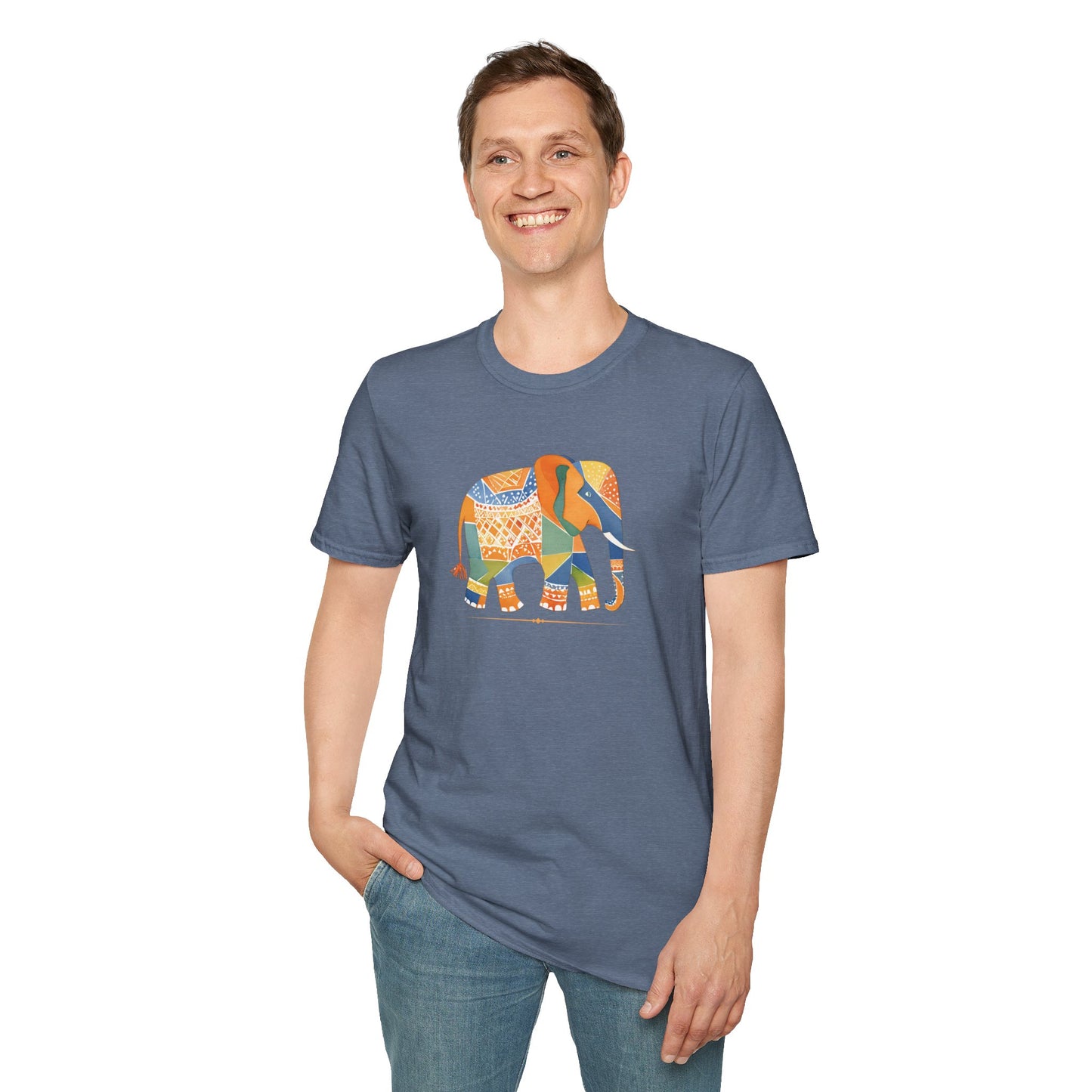 Colorful Geometric Elephant Tee