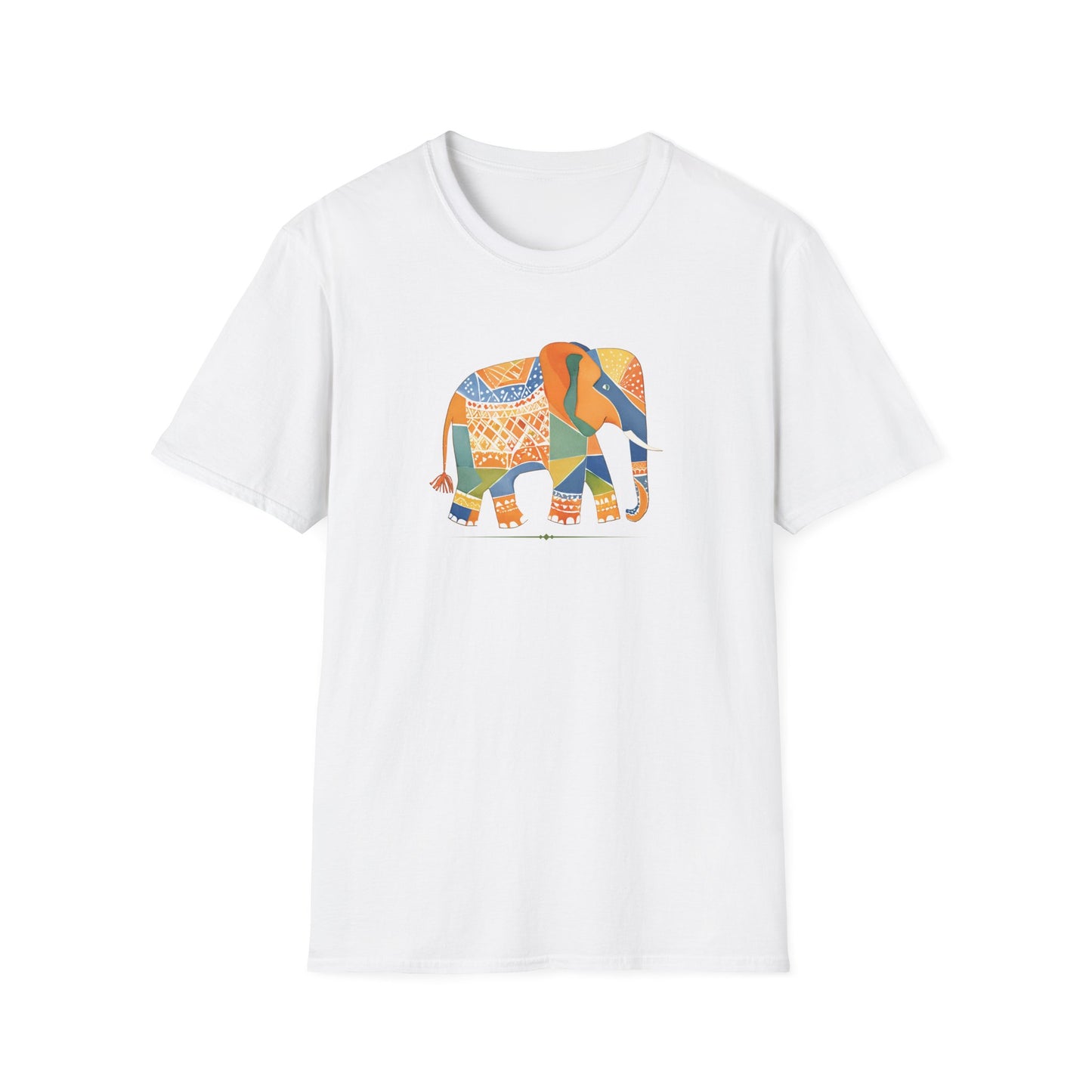 Colorful Geometric Elephant Tee