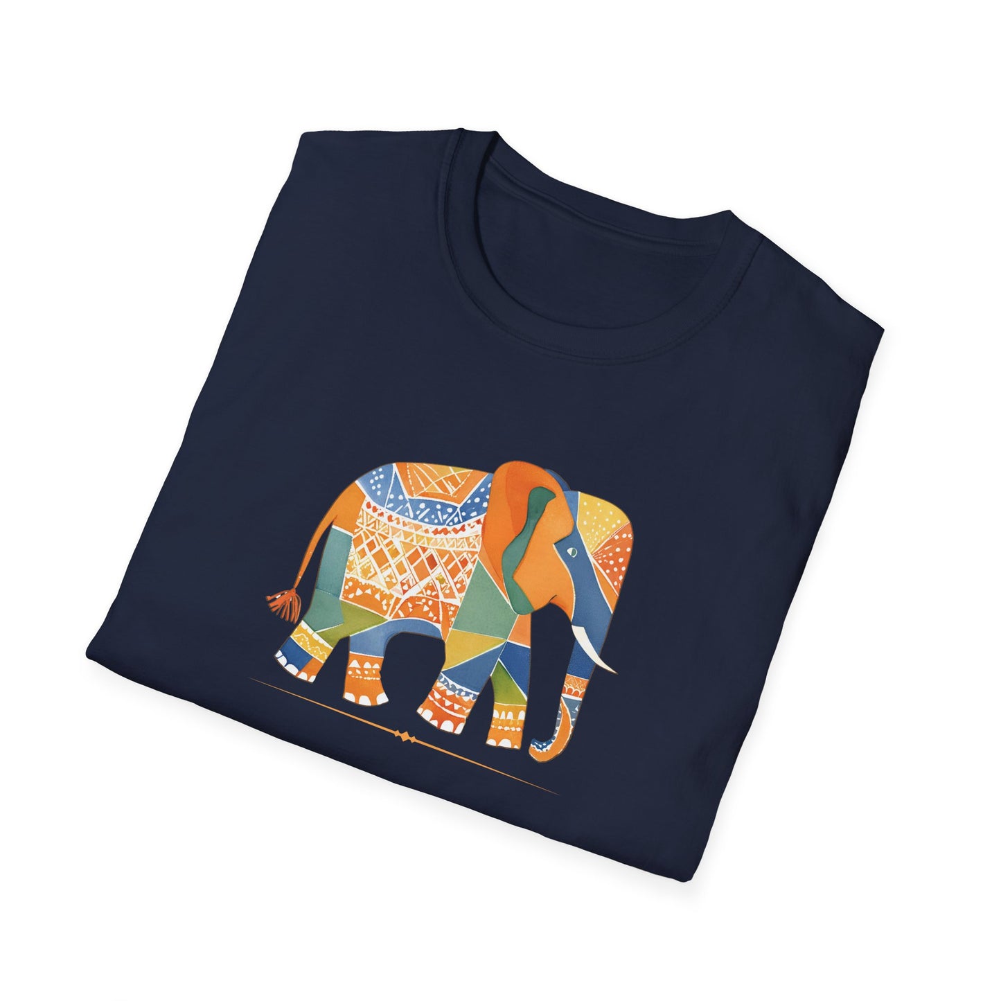 Colorful Geometric Elephant Tee