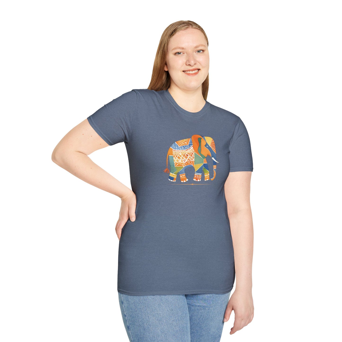 Colorful Geometric Elephant Tee