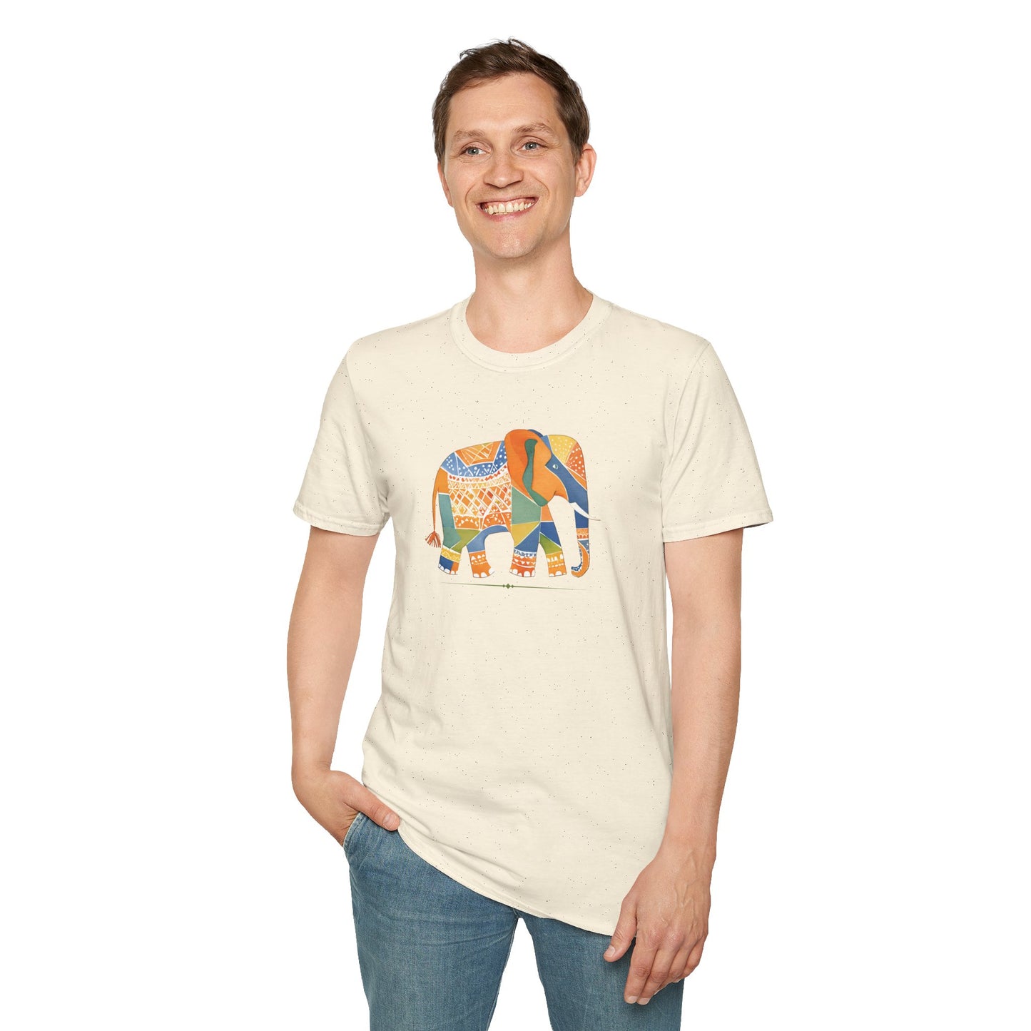 Colorful Geometric Elephant Tee